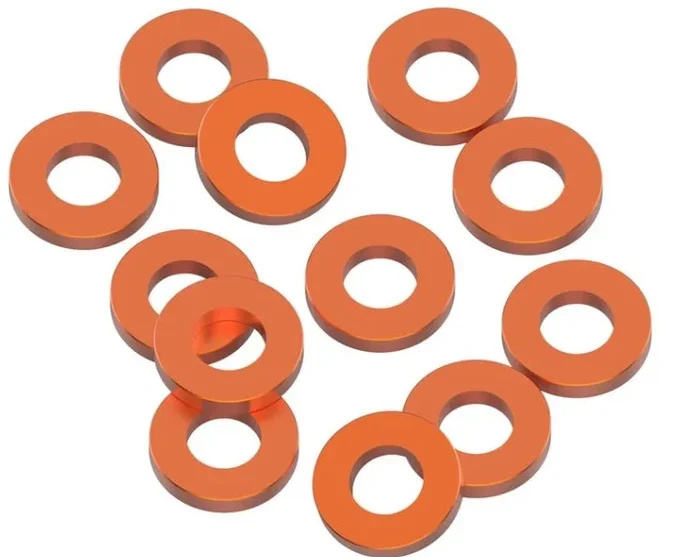 1UP 3x6x1mm Precision Aluminum Shims Orange 12pcs 80353