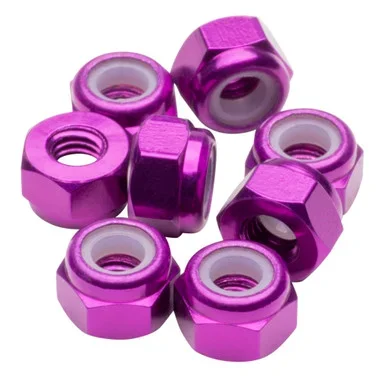 1Up Racing 80525 Premium Aluminum Locknuts M3 – Purple (8Pcs)