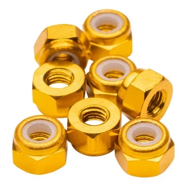 1Up Racing 80565 Premium Aluminum Locknuts M3 – Gold (8Pcs)