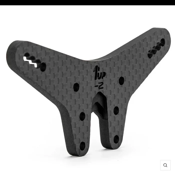 1UP Racing Carbon Fiber CF1 -2mm Rear Shock Tower Associated B7 B7D 15516