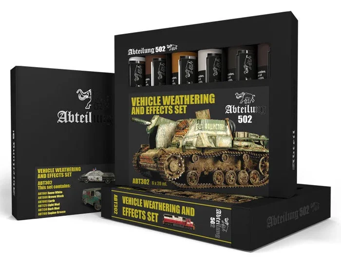 Abteilung 502 302 Vehicle Weathering & Effect Oil Paint Set (6 Colors) 20ml Tubes