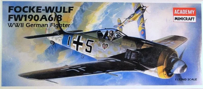 Academy Minicraft Models 2120 1/72 Focke-Wulf FW190A6/8 WWII German Fighter – NOS