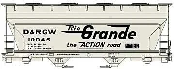 Accurail 2202 HO ACF 2-Bay Covered Hopper Denver & Rio Grande Western D&RGW 10045 Kit