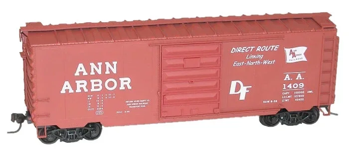 Accurail 3450 HO Scale 40′ PS-1 Boxcar Kit Ann Arbor AA 1409