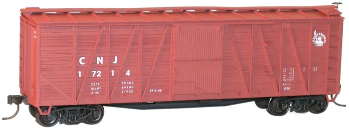 Accurail 4115 HO Scale 40′ Outside Braced Boxcar Kit Jersey Central CNJ – NOS