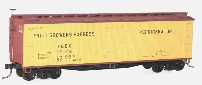 Accurail 48022 HO Scale 40′ Wood Reefer Kit Fruit Growers Express FGE – NOS