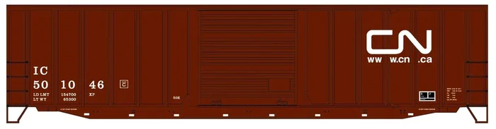 Accurail 5662 HO Scale 50′ AAR Exterior Post Boxcar Kit Canadian National IC 501046 (Website Noodle Logo)