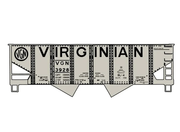 Accurail 81751 HO Scale USRA Twin Hopper Kit Virginian # Varies