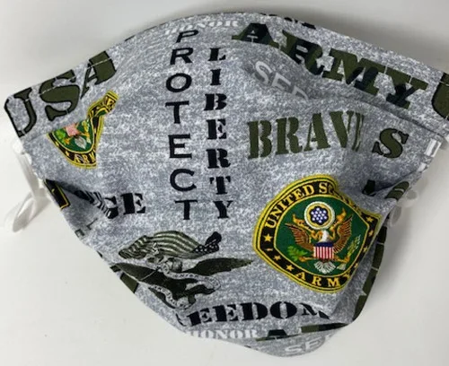 Adult Face Mask US Military Army Print Washable Reusable Double Cotton