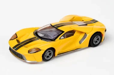 AFX 22029 Ford GT Triple Yellow – Mega G+ HO Scale Slot Car