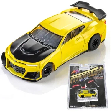 AFX 22075 2021 Camaro 1LE Shock Yellow HO Scale Slot Car