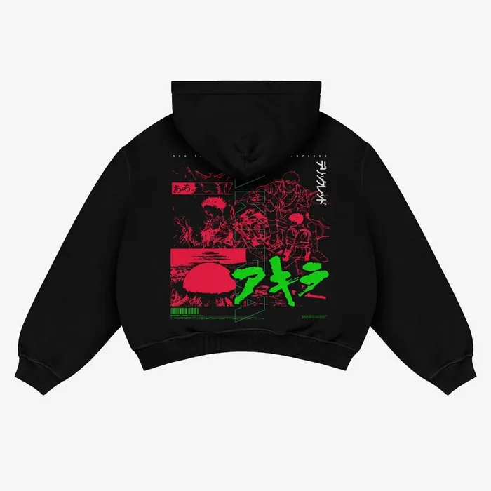Akira Graphic Hoodie – 100% хлопок, уличная аниме -одежда