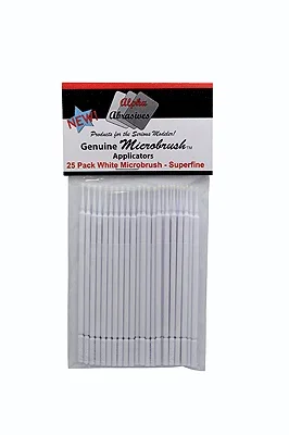 Alpha MicroBrush 1303 White Superfine Applicators 25 Pack