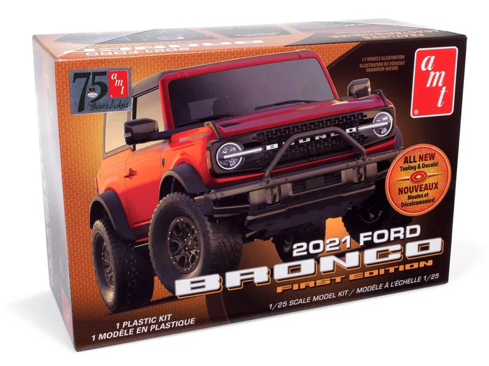 amt 1343 1/25 2021 Ford Bronco First Editioni Model Car Kit