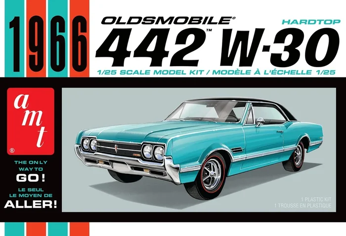 amt 1432 1/25 1966 Olds 442 Hardtop Skill Level 2 Model Car Kit