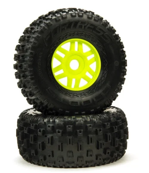 Arrma ARA550068 dBoots ‘Fortress’ Glued Tire Set Green (Front/Rear) 1/7 Mojave