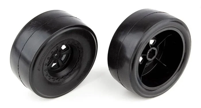 Associated 71072 DR10 Rear Wheels & Drag Slick Tires Mounted