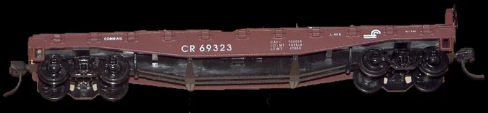 Athearn 1382 HO Scale 40′ Flat Car (Blue Box Kit) Conrail CR 69325 – NOS