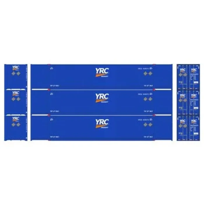 Athearn 17753 N Scale 53′ CIMC Intermodal Container YRC 3-Pack