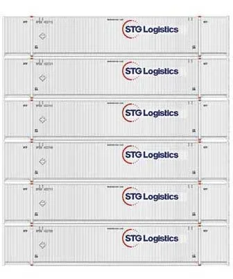 Athearn 18041 N Scale 53′ CIMC Intermodal Container STG Logistics XPOU 6 Pack #2