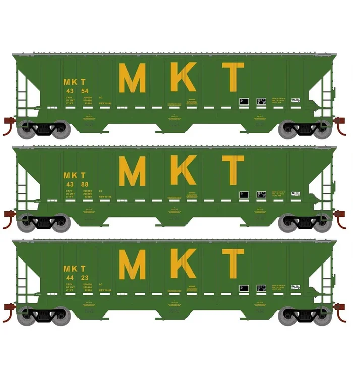 Athearn 18789 HO Scale PS 4740 Covered Hopper Missouri Kansas Texas MKT 3 Pack