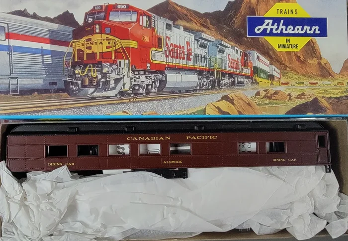 Athearn 2521 HO Scale Heavyweight Diner Car (Blue Box Kit) CP “ALMWICK” – NOS