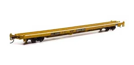 Athearn 27628 HO Scale 85′ Flatcar Trailer Train Yellow TTX 473477