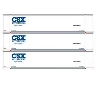 Athearn 27690 HO Scale 48′ Container CSX Intermodal CSXU #1 3 Pack