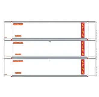 Athearn 276998 HO Scale 48′ Container XTRA XCRU #1 3 Pack