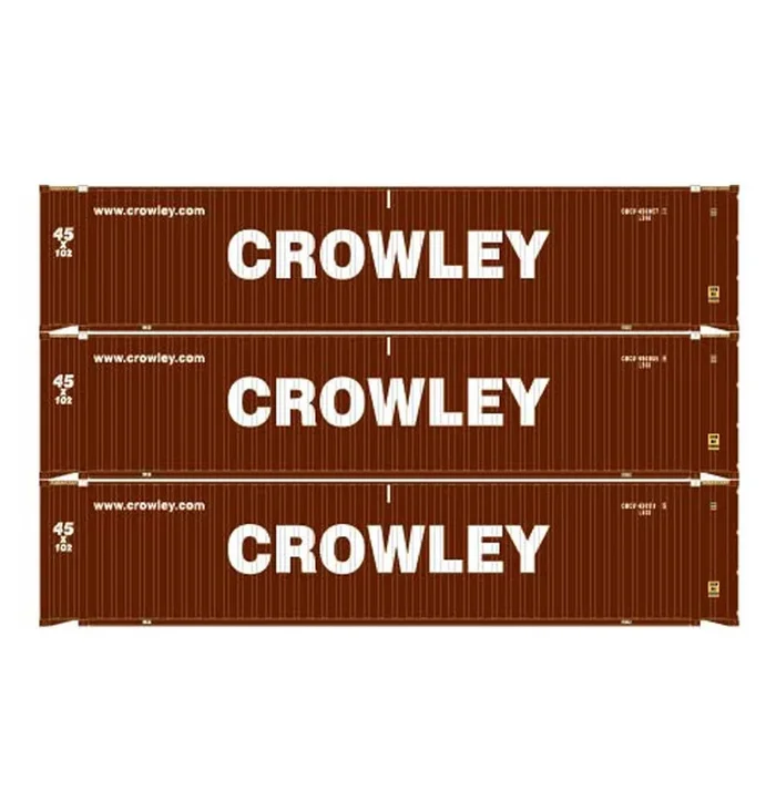 Athearn 28041 HO Scale 45′ Container Crowley CMCU #2 3 Pack