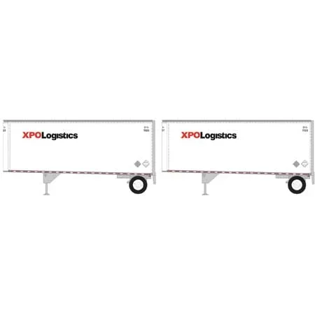 Athearn 29041 HO Scale 28′ Trailers with Dolly XPO
