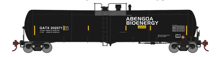 Athearn 29920 HO Scale 30,000 Gallon Ethanol Tank Car Abengoa Bioenergy GATX 202071