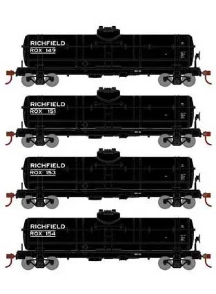 Athearn 3379 HO Scale Single Dome Tank Car Richfield ROX 4 Pack