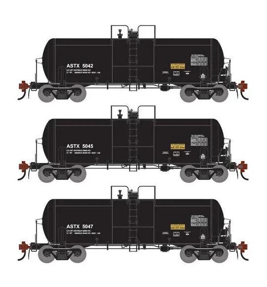 Athearn Genesis G1441 HO Scale 13K Gallon Acid Tank Car Asarco ASTX 3-Pack