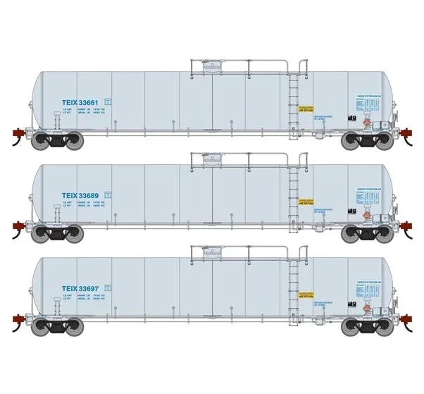 Athearn Genesis G1510 HO Scale 33K LPG Tank Car Transportation Equipment Inc TEIX 3-Pack
