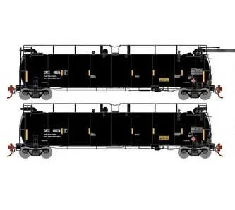 Athearn Genesis G67933 HO Scale Tank Train A/B Set “Yellow Stripes” GATX 48615/48626