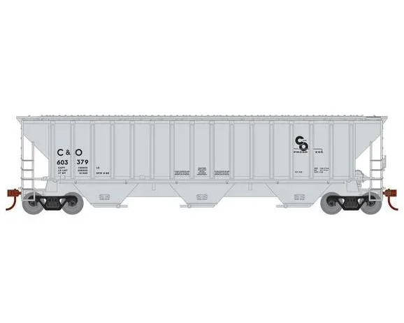 Athearn RTR 22268 HO Scale PS 4740 Covered Hopper Chesapeake & Ohio C&O 603379