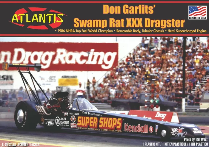 Atlantis 1/25 Don Garlits Swamp Rat XXX Dragster Plastic Model Kit H7152