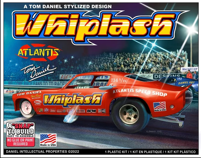 Atlantis Models 1/32 Snap Tom Daniel Whiplash Camaro Funny Car Plastic Model