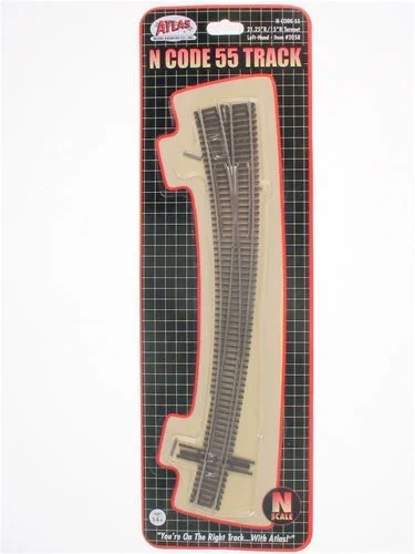 Atlas 2058 N Scale Code 55 Curved Left Hand Turnout