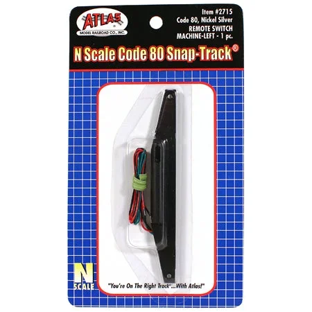 Atlas 2715 N Scale Code 80 Remote Left Hand Switch Machine