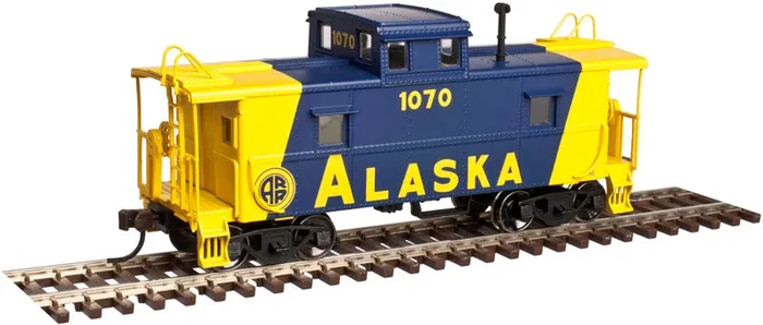 Atlas Trainman 20003671 HO Scale Center Cupola Steel Caboose Alaska Railroad ARR 1070 – NOS