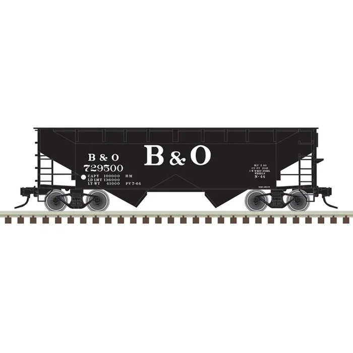 Atlas Trainman 20007437 HO Scale 2 Bay Offset Hopper Baltimore & Ohio B&O 729506