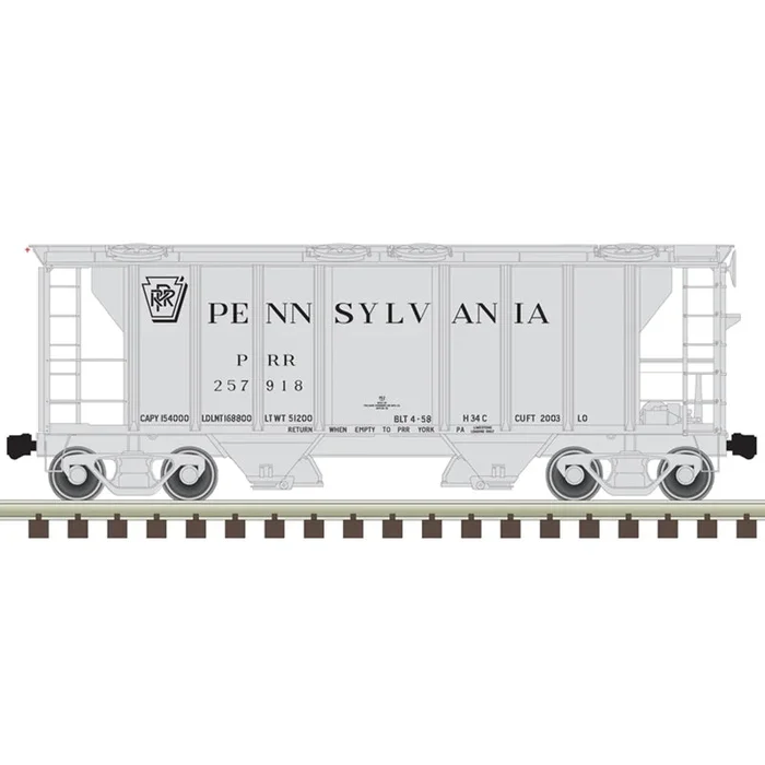 Atlas Trainman 50005909 N Scale PS-2 Covered Hopper PRR 257869