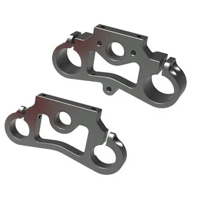 Atomik Alloy Triple Clamp Set -TI Grey -Deegan MM and VMX 450 Dirtbikes, 0475T