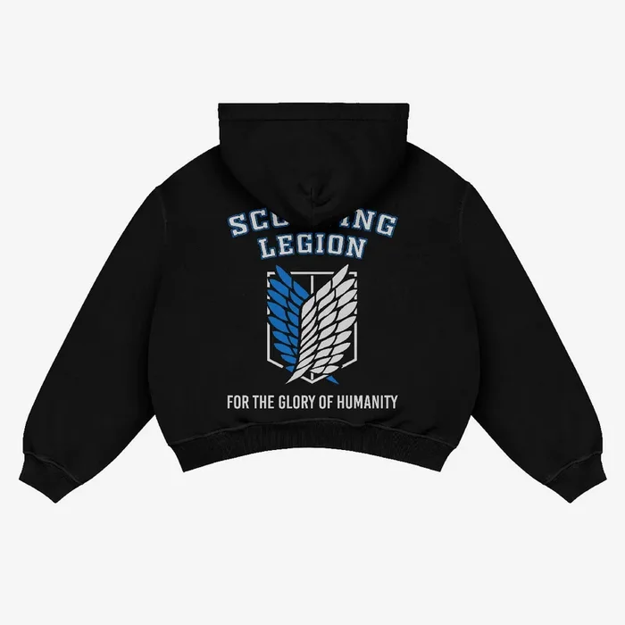 Attack on Titan Levi Hoodie – Scouting Legion Oversized Black Streetwear