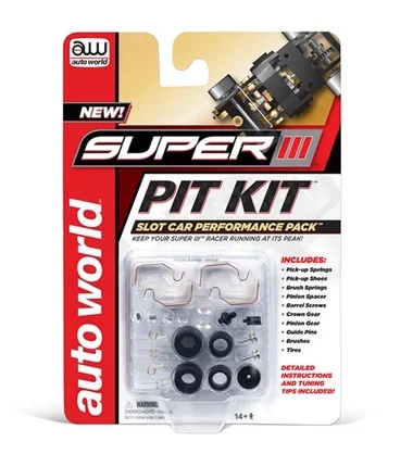 AUTO WORLD 00301 Super III Pit Kit HO Scale Slot Car Performance Pack