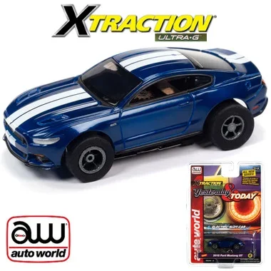 Auto World Xtraction Today 2018 Ford Mustang GT Blue HO Slot Car