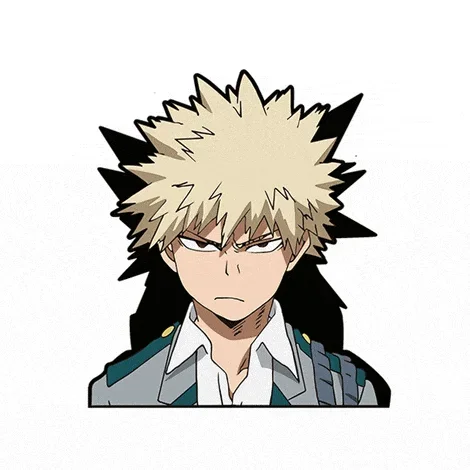 Autocollant de décalcomanie de voiture Anime Kacchan – Katsuki Bakugo | Vinyle de mouvement 12,4x13cm