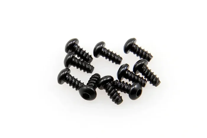 Axial AXA0422 Hex Sckt Tapp Button Hd M2.6x6mm Blk (10)